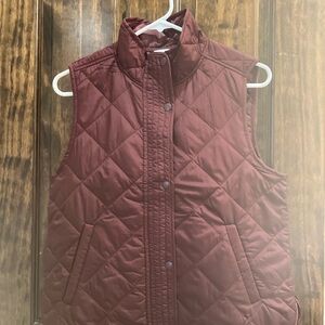 Maurices Quilted Maroon Vest